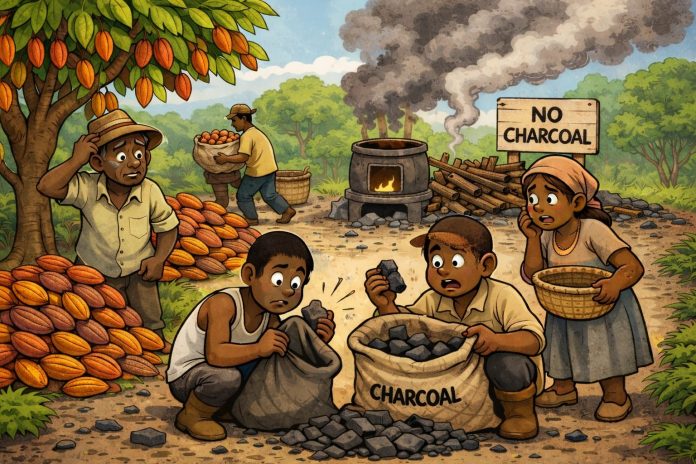 Visual of charcoal shortage in Grand Gedeh